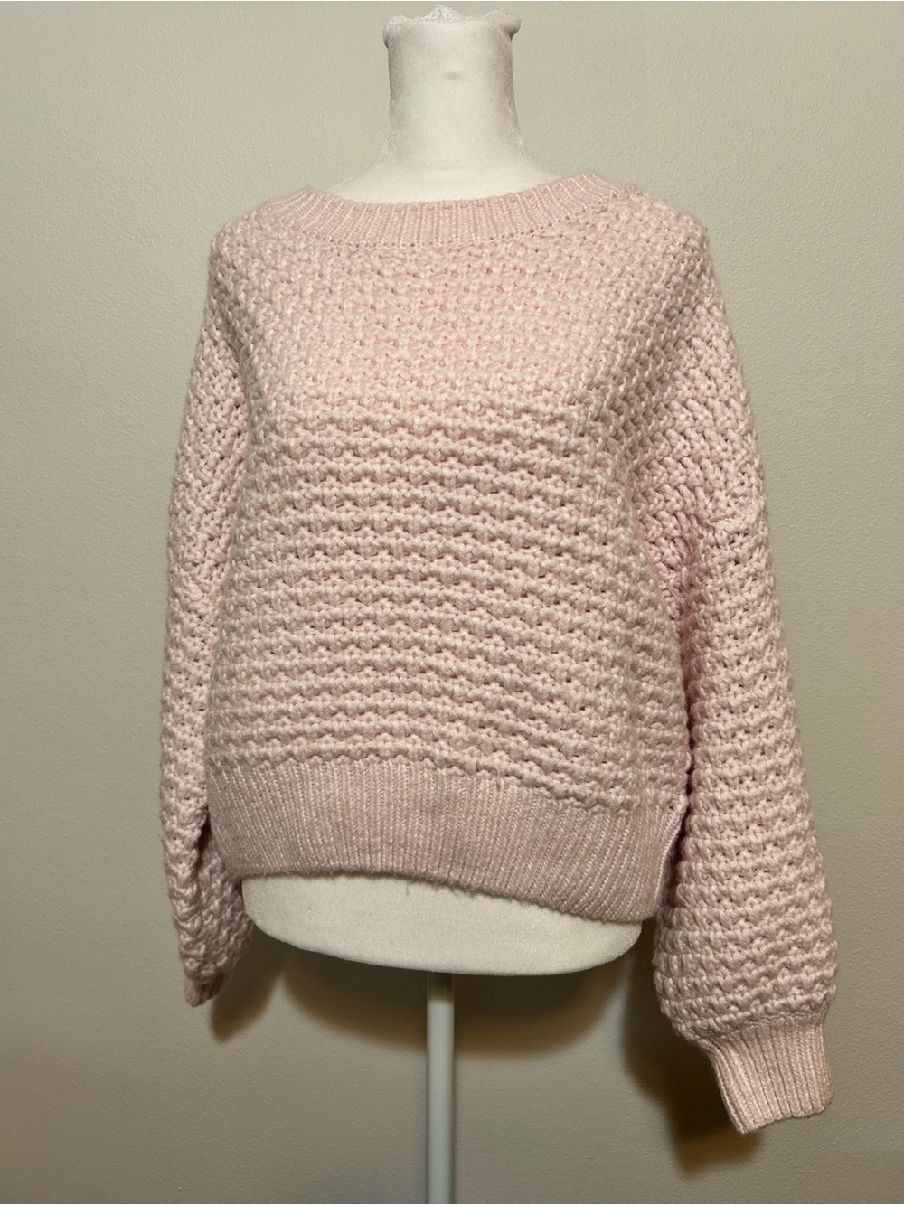 Altar'd State Pale Pink Cozy Crewneck Sweater Size Small